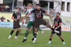 Landesliga - Saison 2025/26 - SV Manching - FC Sonthofen - Rainer Meisinger (Nr.8 - SV Manching) - Jozic Marko schwarz Sonthofen - Foto: Meyer Jürgen