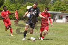 Bezirksliga - Saison 2024/25- TSV Gaimersheim - FC Fatih Ingolstadt - Philipp Stipic schwarz Gaimersheim - Erdogan Nasufaj rot Fatih - Foto: Meyer Jürgen