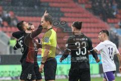 2.BL; FC Ingolstadt 04 - Erzgebirge Aue; Tor Jubel Treffer Visar Musliu (16, FCI) Patrick Schmidt (32, FCI) Valmir Sulejmani (33, FCI)