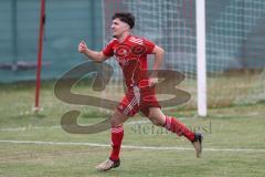 Kreisklasse - Saison 2024/25- Türkisch SV Ingolstadt - FC Gelbelsee-  - Baha Asici rot Türkisch - jubel - schiesst ein Tor  - XXXXX - Foto: Meyer Jürgen