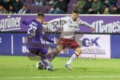 3. Liga; Erzgebirge Aue - FC Ingolstadt 04; Zweikampf Kampf um den Ball Gustav Christensen (24, FCI) Barylla Anthony (23 Aue)