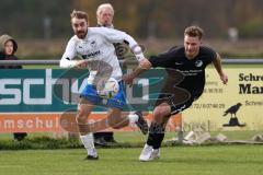 2023_11_12 - SV Hundszell - SV Karlskron   - Kreisliga - Saison 2023/24 - Daniel Tkac weiss Karlskron - Matthias Weinzierl schwarz Hundszell -  Foto: Meyer Jürgen