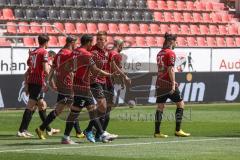 3. Liga - FC Ingolstadt 04 - FSV Zwickau - Tor Jubel Björn Paulsen (4, FCI) Stefan Kutschke (30, FCI) Merlin Röhl (34, FCI) Michael Heinloth (17, FCI) Justin Butler (31, FCI) Nico Antonitsch (5, FCI)