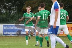 Toto-Pokal - Saison 2023/2024 - FC Gerolfing - TSV Rohrbach - Der 1:0 Führungstreffer durch Raymond Kreizer
 grün Gerolfing - jubel -  Foto: Meyer Jürgen