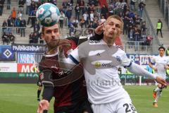 2. Fußball-Liga - Saison 2021/2022 - FC Ingolstadt 04 - Hamburger SV - Valmir Sulejmani (#33 FCI) - Miro Muheim (#28 HSV) - Foto: Meyer Jürgen