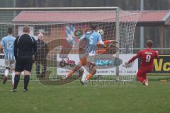 Kreisliga - Saison 2025/26- TSV Kösching - FC Sandersdorf - Der 2:0 Führungstreffer durch Sebastian Zabka rot Kösching - jubel -  - Philipp Gierl Torwart Sandersdorf - Foto: Meyer Jürgen