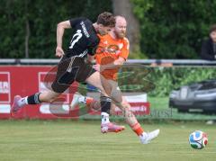 Relegation zur Kreisklasse - Saison 2025/26 - TSV Gaimersheim II - SC Irgertsheim  - Marco Mosburger orange Irgertsheim - Jan Jahnsmüller schwarz Gaimersheim  - Foto: Meyer Jürgen