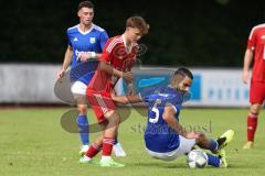 Kreisklasse - Saison 2023/2024 - TSV Ingolstadt Nord - TSV Kösching- Kerem Düzgün blau Ing Nord - Elias Kraus rot links Kösching - Foto: Meyer Jürgen