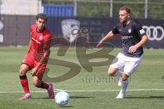 * Testspiel - Saison 2025/26 - FC Ingolstadt 04 - FSV Zwickau - Yann Sturm (Nr.7 - FC Ingolstadt 04) - Oliver Fobassam (Nr.22 - FSV Zwickau) - Foto: Meyer Jürgen