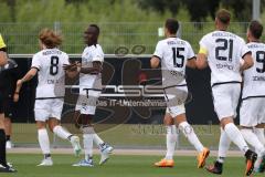 3. Liga; Testspiel; FC Ingolstadt 04 - TSV Rain/Lech, Tor Jubel Treffer Moussa Doumbouya (27, FCI) Tim Civeja (8, FCI) Nico Antonitsch (5, FCI) Tobias Schröck (21, FCI)