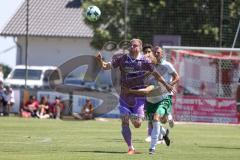 Testspiel - Saison 2026/27 - VFB Eichstätt - FC Ingolstadt 04 - Lars Lokotsch (Nr.13 - FCI) - Elias Herger (Nr.11 - VFB Eichstätt) - Foto: Meyer Jürgen