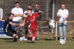 Kreisklasse - Saison 2024/25- Türkisch SV Ingolstadt - TSV Gaimersheim II - Daniel Marxreiter schwarz Gaimersheim - Enis Kuqanaj rot Türkisch - Foto: Meyer Jürgen