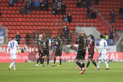 2.BL; FC Ingolstadt 04 - Karlsruher SC; Untentschieden Spiel ist aus, Fatih Kaya (9, FCI) Marc Stendera (10, FCI) Jonatan Kotzke (25, FCI) Rico Preißinger (6, FCI) Nico Antonitsch (5, FCI)