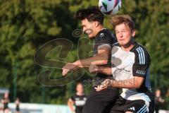 Bezirksliga - Saison 2025/26 - TSV Ober./Unterhaunstadt - VFR Garching - Oliver Günther - TSV Ober-/Unterh.stadt) - Luca Monetti schwarz Garching - Foto: Meyer Jürgen