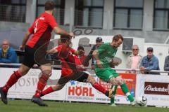 Relegation zur Bezirksliga - TSV Gaimersheim - BC Attaching - Florian Ihring grüm Gaimersheim - Lukas Maximilian Hübner Attaching rot - Foto: Jürgen Meyer