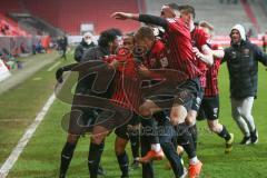 3. Fußball-Liga - Saison 2020/2021 - FC Ingolstadt 04 - FC Viktoria Köln - Der 2:1 Siegtreffer durch Ganiggia Ginola Elva (#14,FCI)  - jubel  -Foto: Meyer Jürgen