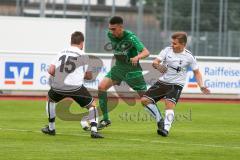 Toto-Pokal Donau/Isar 21/22 - TSV Gaimersheim - FC Gerolfing - Johannes Okorafor grün Gerolfing - Daniel Hofmann weiss Gaimersheim - Foto: Meyer Jürgen