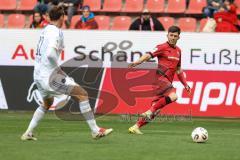 3. Liga; FC Ingolstadt 04 - 1. FC Saarbrücken; Linus Rosenlöcher (19, FCI) Bormuth Robin (32 FCS)