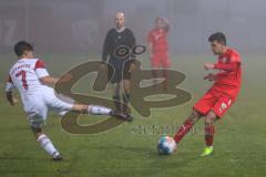 B - Junioren - Bayernliga - U17 - FC Ingolstadt 04 - 1. FC Nürnberg II -  Berk Baran rot FC Ingolstadt - Haxhiu Lion weiss Nürberg - Foto: Meyer Jürgen