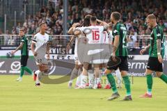 3.Liga - Saison 2023/2024 - Preußen Münster - FC Ingolstadt 04 - Der 0:1 Führungstreffer durch Jannik Mause (Nr.7 - FCI)- jubel -  - Foto: Meyer Jürgen