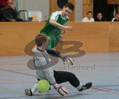 Fußball-Hallenmeisterschaft Kreis Donau/Isar in Manching - SV Manching gegen TSV Oberhaunstadt, Tor