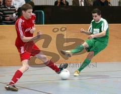 Manching - Oberbayerische Hallenmeisterschaft 2010 - Sieger FC Unterföhring - Vorrundenspiel SV Manching gegen SV Erlbach, einziger Sieg von Manching - 4:3