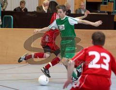 Manching - Oberbayerische Hallenmeisterschaft 2010 - Sieger FC Unterföhring - Vorrundenspiel SV Manching gegen SV Erlbach, einziger Sieg von Manching - 4:3 - 2-facher Torschütze Markus Bauer