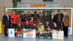 Obb. Hallenmeisterschaft 2011 - Manching - Finale - TUS Geretsried gegen FC Unterföhring - Jubel Sieg Unterföhring