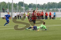 A-Junioren Bayernliga U19 - FC Ingolstadt 04 - FC Deisenhofen - Darius Jalinous im  Zweikampf - Foto: Adalbert Michalik