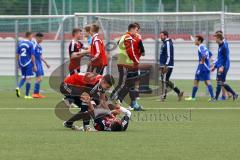 A-Junioren Bayernliga U19 - FC Ingolstadt 04 - FC Deisenhofen - Gregoire Diep (am Boden) jubelt mit Fabian Rasch - Foto: Adalbert Michalik