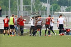 A-Junioren Bayernliga U19 - FC Ingolstadt 04 - FC Deisenhofen - Gemeinsamer Jubel nach Abpfiff - Foto: Adalbert Michalik