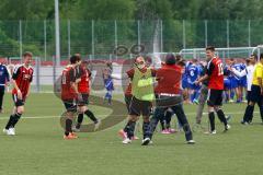 A-Junioren Bayernliga U19 - FC Ingolstadt 04 - FC Deisenhofen - Gemeinsamer Jubel nach Abpfiff mit Sekt - Foto: Adalbert Michalik