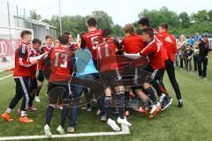 A-Junioren Bayernliga U19 - FC Ingolstadt 04 - FC Deisenhofen - Gemeinsamer Jubel nach Abpfiff - Foto: Adalbert Michalik