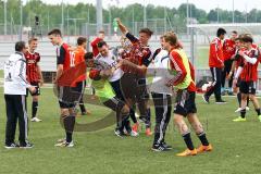 A-Junioren Bayernliga U19 - FC Ingolstadt 04 - FC Deisenhofen - Gemeinsamer Jubel nach Abpfiff - Foto: Adalbert Michalik