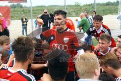 A-Junioren Bayernliga U19 - FC Ingolstadt 04 - FC Deisenhofen - Gemeinsamer Jubel nach Abpfiff - Foto: Adalbert Michalik