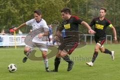 401 Kreisliga 1 - SV Kasing - DJK Ingolstadt - Benjamin Graßl #13 weiss DJK - Raphael Reichenberger #4 schwarz Kasing - Foto: Jürgen Meyer