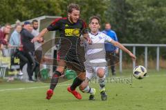 401 Kreisliga 1 - SV Kasing - DJK Ingolstadt - Franz Zacherl #18 schwarz Kasing - Benjamin Graßl #13 weiss DJK - Foto: Jürgen Meyer