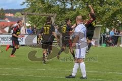 401 Kreisliga 1 - SV Kasing - DJK Ingolstadt - Tobias Wolfsfellner #7 schwarz Kasing trifft zum 2:1 Führungstreffer - jubel - Tobias Wöhrl #11 weiss DJK - Foto: Jürgen Meyer