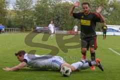 401 Kreisliga 1 - SV Kasing - DJK Ingolstadt - Franz Zacherl #18 schwarz Kasing - Maximilian Friebe #27 weiss DJK - Foto: Jürgen Meyer