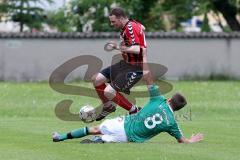 Kreisliga - TSV Baar Ebenhausen - FC Geisenfeld - Florian Lang #8 Geisenfeld  - Alexander Mack #4 rot Ebenhausen - Foto: Jürgen Meyer