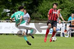 Kreisliga - TSV Baar Ebenhausen - FC Geisenfeld - Maciej Wojtas #10 rot Ebenhausen - Sasa Memisevic #10 grün Geisenfeld - Foto: Jürgen Meyer