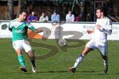 Landesliga Südost -FC Gerolfing - FC F. Markt Schwaben - Bertic Marco (#8 Gerolfing) - Mrowczynski A. (#10 weiß Markt Schwaben) - Foto: Jürgen Meyer