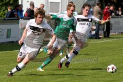 FC Gerolfing - SV Erlbach - Ihring Florian (grün Gerolfing) - Schaumeier Stefan (#13 Erlbach) - Foto: Jürgen Meyer