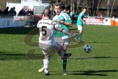 Landesliga Südost -FC Gerolfing - FC F. Markt Schwaben -  Florian Ihring (#14 Gerolfing) - Merdanzanic Dennis (#5 Markt Schwaben) - Foto: Jürgen Meyer