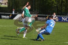 Landesliga Südost - 2014 - FC Gerolfing - TSV Eching - links Thomas Berger scheitert an Torwart Emilio Pingitore rechts