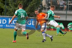 FC Gerolfing - SC Kirchheim - Hauschild  Philipp (re grün Gerolfing) - Beiz Flad (#14 Gerolfing ) - Foto: Jürgen Meyer