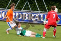 FC Gerolfing - SC Kirchheim - Redl Norbert (grün Gerolfing) - Schreiber Sebastian (Torwart Kirchheim) - Rzepecki Sebastian links orange Kirchheim - Foto: Jürgen Meyer