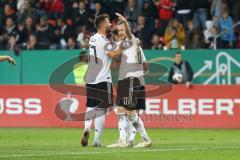 EM-Qualifikation - Fußball - Länderspiel - U21 - Deutschland - Norwegen - Tor Jubel 2:0 durch Luca Waldschmidt von Deutschland (verdeckt) mit Eduard Löwen von Deutschland Cedric Teuchert von Deutschland