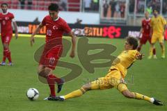 Testpiel zur EM 2012 - Ukraine - Türkei - links Sahin Nuri und rechts Denys Garmash