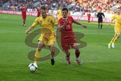 Testpiel zur EM 2012 - Ukraine - Türkei - links Shevchuk Vyacheslav und rechts Mustafa Pektemek